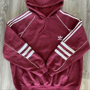 Adidas Maroon Oversized Hoodie (XL)